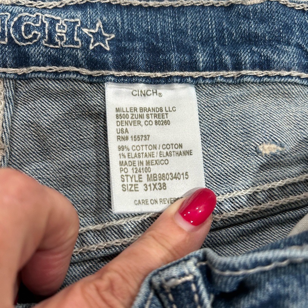 Cinch Classic Blue Denim Jeans - Picture 3 of 4